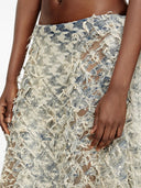 Diesel Houndstooth Denim Skirt
