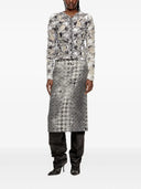 Diesel Houndstooth Midi Skirt