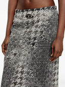 Diesel Houndstooth Midi Skirt