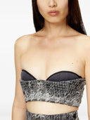 Diesel Jacquard Denim Bralette