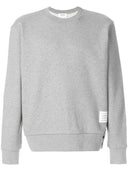 Thom Browne Crewneck Pullover W/ Center Back Rwb Stripe In Classic Loopback