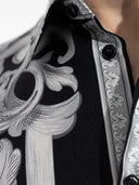 Camicia di seta Versace con stampa barocca