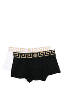 Versace Set Di 2 Boxer Con Bordo Greca