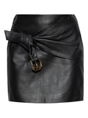 Mini gonna versace in pelle con fibbia