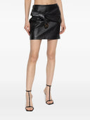 Mini gonna versace in pelle con fibbia