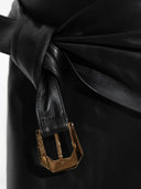 Mini gonna versace in pelle con fibbia