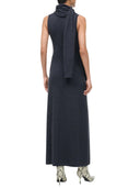 Staud Canal Midi Dress In Charcoal