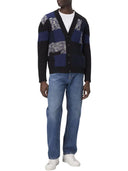 Missoni Pure Wool Cardigan With Slub And Zigzag Inserts