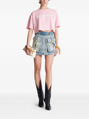 Balmain bijgesneden t -shirt met afdrukken