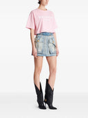 Balmain bijgesneden t -shirt met afdrukken