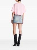 Balmain bijgesneden t -shirt met afdrukken