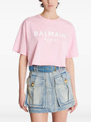 Balmain bijgesneden t -shirt met afdrukken