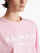 Balmain bijgesneden t -shirt met afdrukken