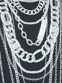 Balmain trykt t -shirt