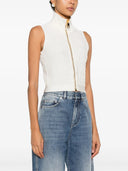 Balmain High Neck Zip Up Top