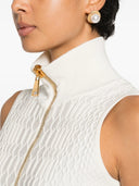 Balmain High Neck Zip Up Top