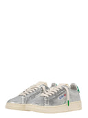 Autry Dallas Low Sparkling Sneakers In Silver And Green Sequins
