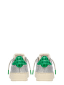 Autry Dallas Low Sparkling Sneakers In Silver And Green Sequins