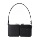 Sac empilé hobo kara en cuir noir