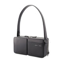 Sac empilé hobo kara en cuir noir