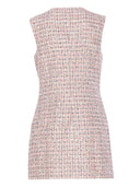 Self Portrait Sleeveless Pink Bouclé Mini Dress