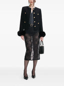Self Portrait Jacket With Faux Fur Cuffs