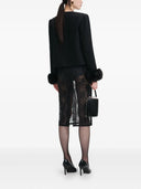 Self Portrait Jacket With Faux Fur Cuffs