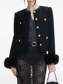 Self Portrait Jacket With Faux Fur Cuffs