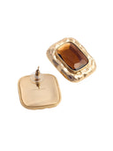 Self Portrait Gold Tone Amber Earrings