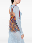 Rabanne Leather Shoulder Bag With Fringe