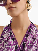 Dolce & Gabbana Logo Plaque Earrings