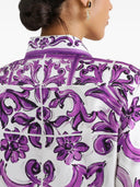 Dolce & Gabbana Silk Shirt With Maiolica Print