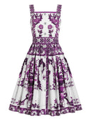 Dolce & Gabbana Majolica Print Midi Dress