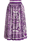 Dolce & Gabbana Silk Midi Skirt