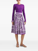 Dolce & Gabbana Silk Midi Skirt