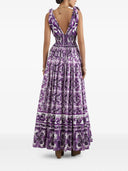 Dolce & Gabbana Midi Dress With Maiolica Print