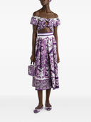 Dolce & Gabbana Midi Skirt With Majolica Print