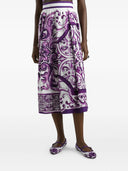 Dolce & Gabbana Midi Skirt With Majolica Print