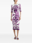 Dolce & Gabbana Midi Dress With Majolica Print