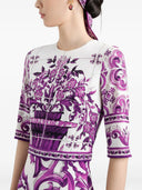 Dolce & Gabbana Midi Dress With Majolica Print