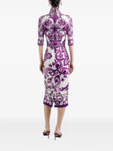 Dolce & Gabbana Midi Dress With Majolica Print