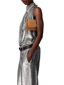 Stella Mccartney Metallic Velvet Halterneck Top