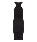 Elisabetta Franchi Black Midi Jersey Dress