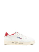 Autry Medalist Sneaker With Perforated Red Detail