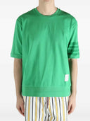 Thom Browne T Shirt With 4 Stripe Detail