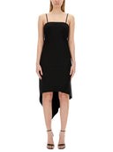 Helmut Lang robe avec écharpe ourlet