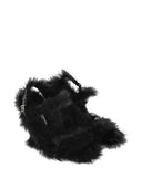 Dolce & Gabbana 105mm Buckle Sandals With Fur Trim