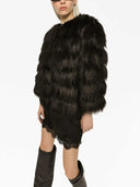Dolce & Gabbana Faux Fur Cropped Jacket