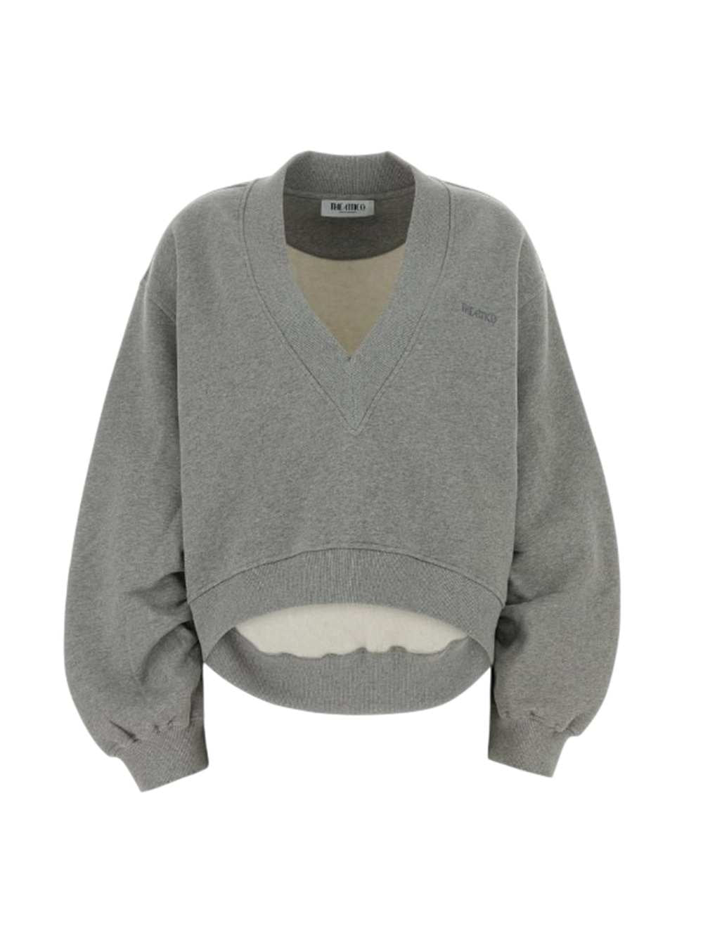 The Attico Gray Cotton Sweatshirt