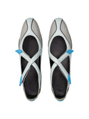 Ballerine con combinazione di logo The Attico Blue Floor 01